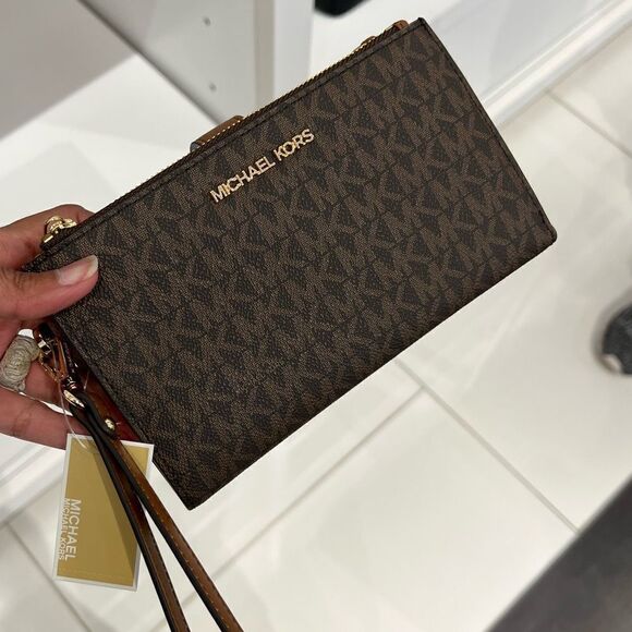 MICHAEL KORS PVC Double Zip WRISTLET WALLET PURSE - Picture 12 of 12